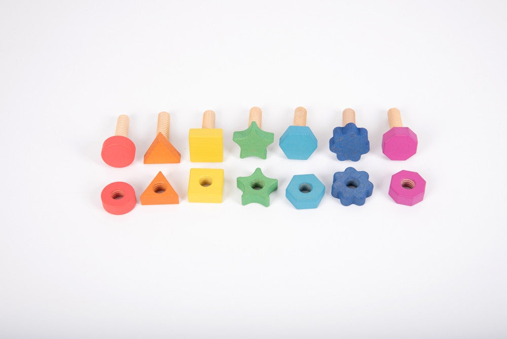 Rainbow Wooden Nuts and Bolts