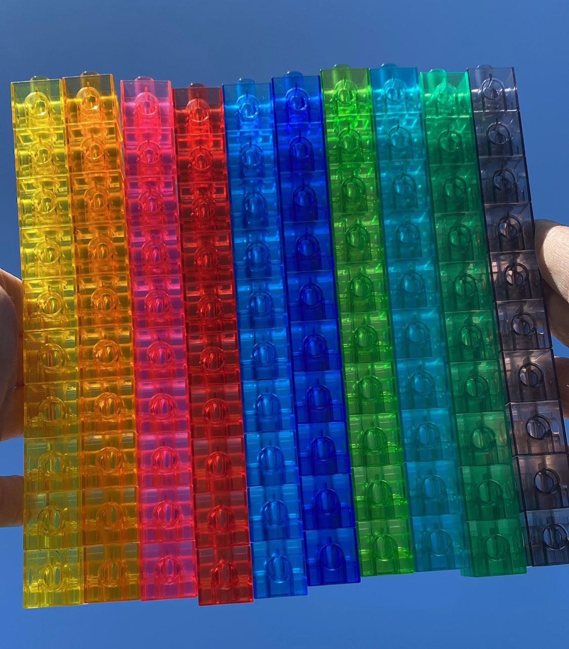 Translucent Linking Cubes - Pk100 Learning and Exploring Through Play
