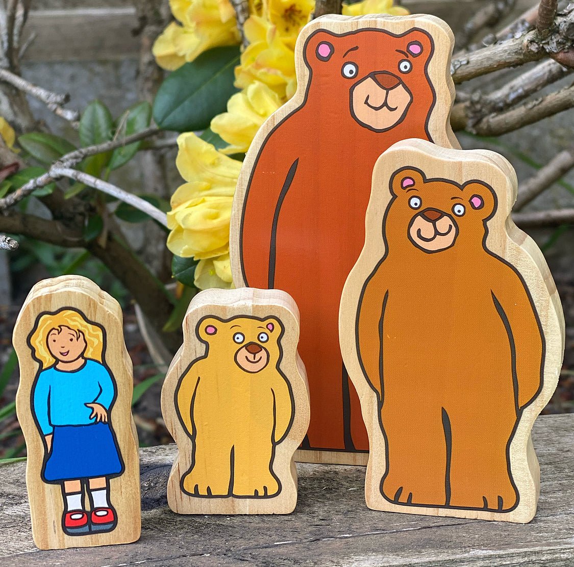 Goldilocks wooden characters set - 1