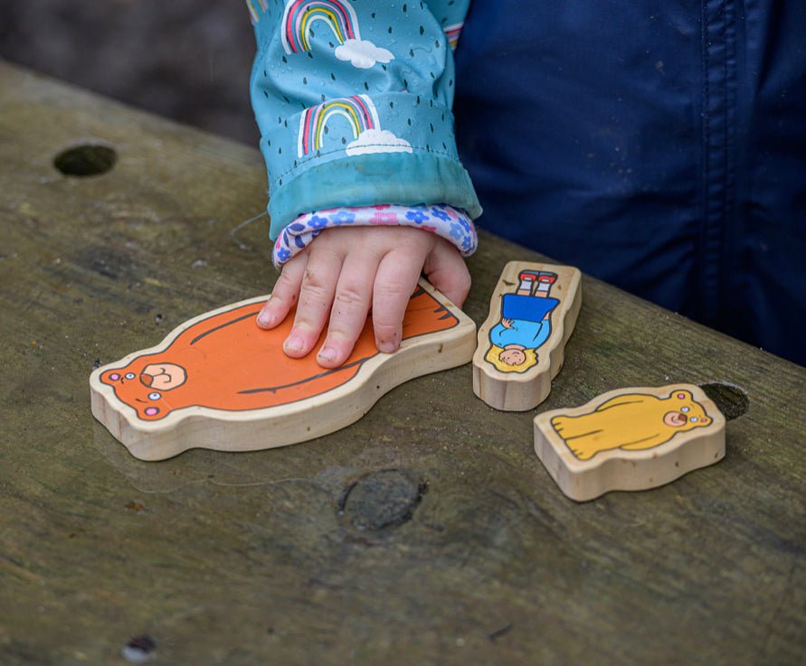 Goldilocks wooden characters set - 6