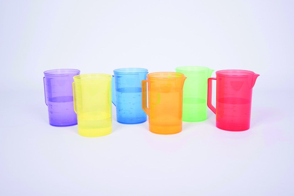 Translucent Colour Jug Set - Pk6 | Learning and Exploring Through Play