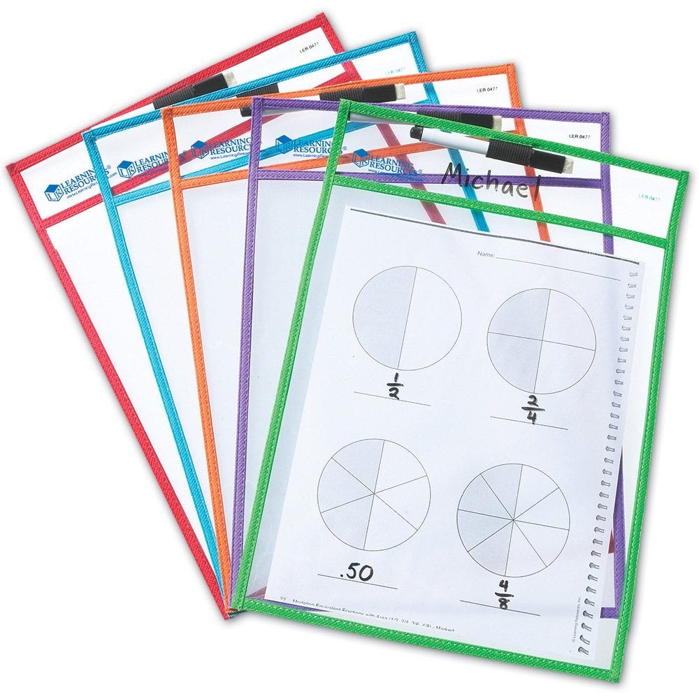 Wipe Clean Pockets and Pens (set of 5) | Learning and Exploring Through Play