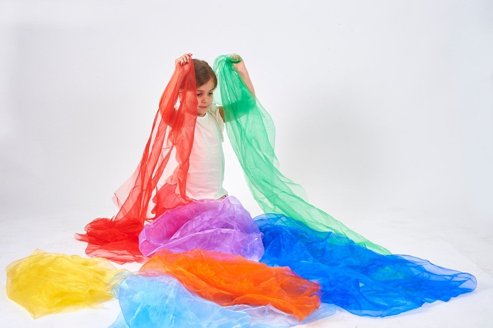 Rainbow Organza Fabrics - 1