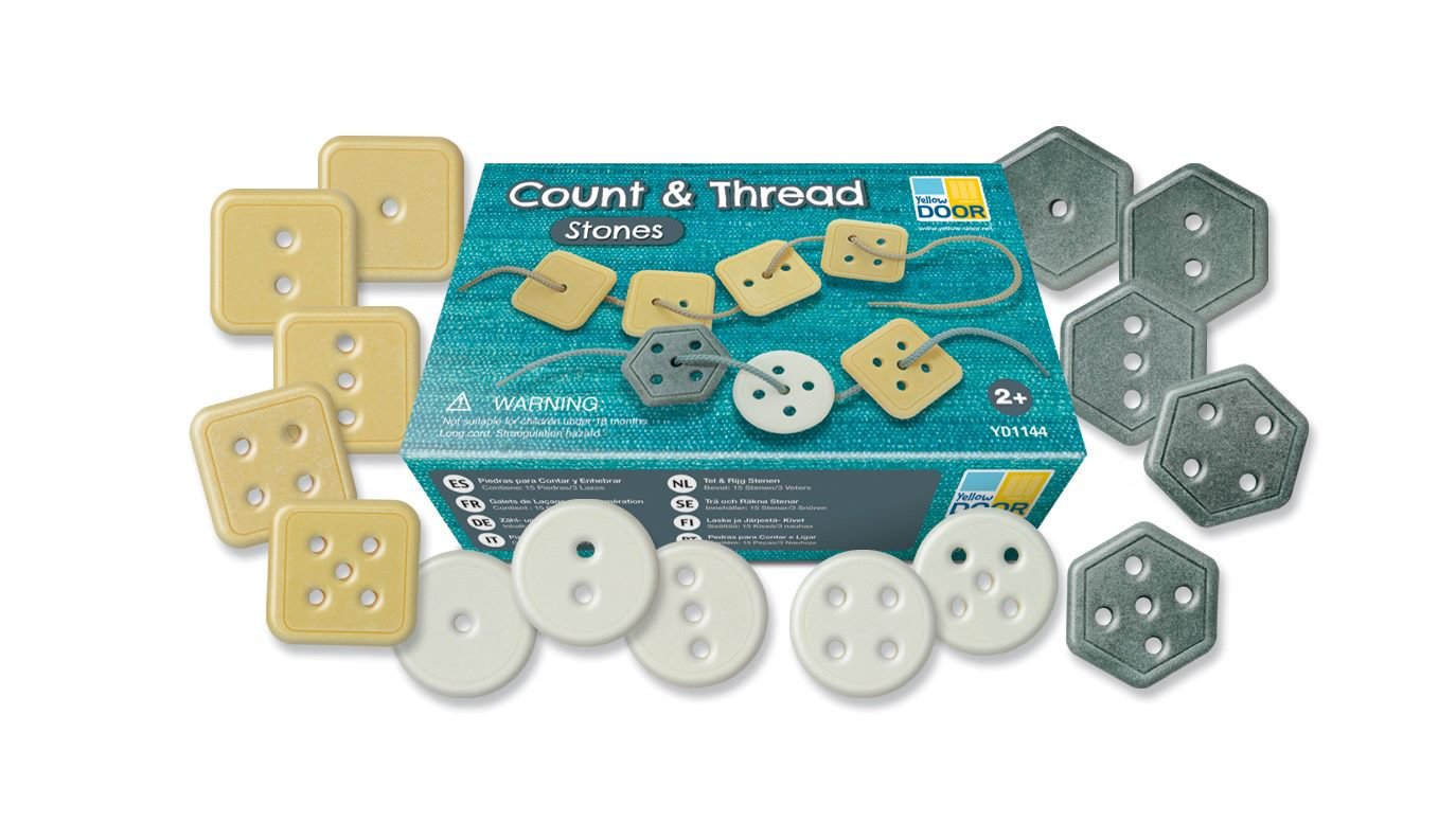 Count and Thread Stones | Learning and Exploring Through Play