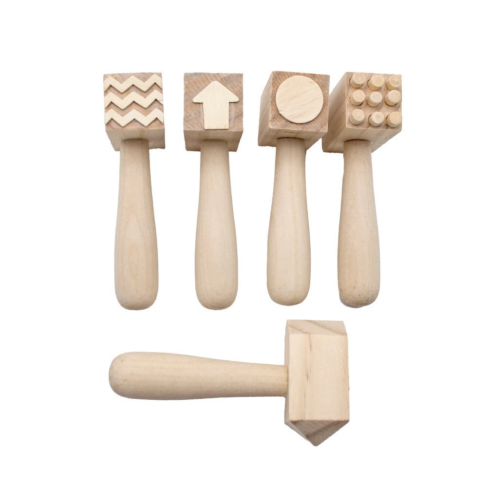 Wooden Pattern Hammers (Set of 5) | Learning and Exploring Through Play